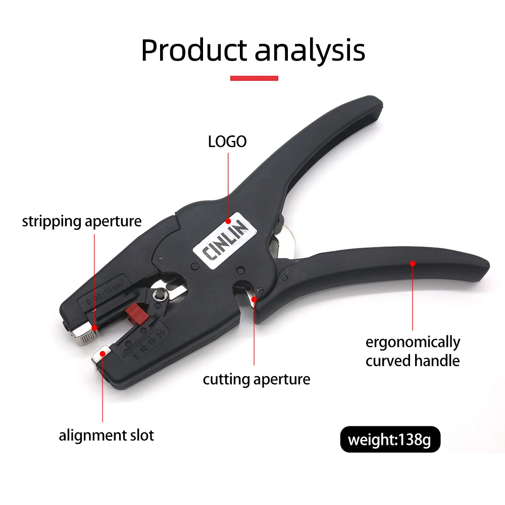 Automatic Wire Stripper CLE-D3 Wire Stripping Range 0.25-10mm With Positioner&Wire Cutter