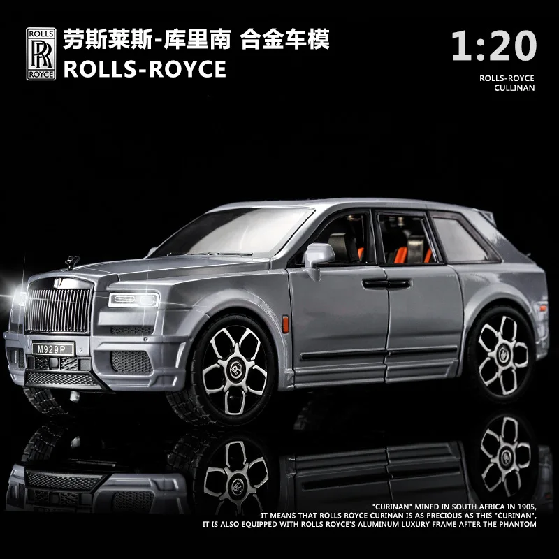 

1:20 Rolls Royce Cullinan High Simulation Diecast Metal Alloy Model car Sound Light Pull Back Collection Kids Toy Gifts