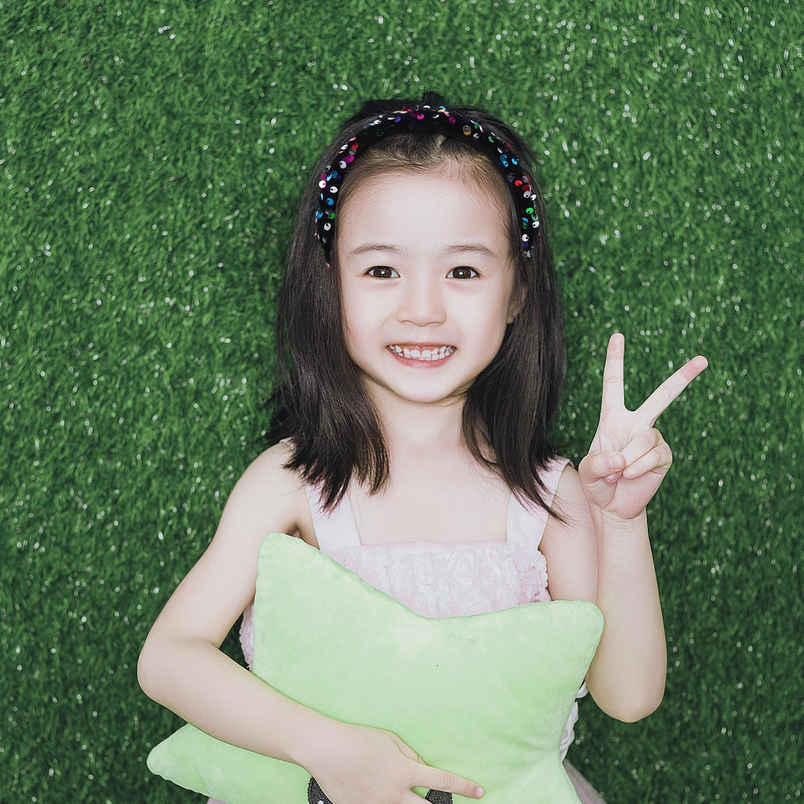 

White Sequins Hair Hoop for Elegant Sparkling Headwear Women Hairband Fancy Party Wedding Anniversary Prom Daily Use