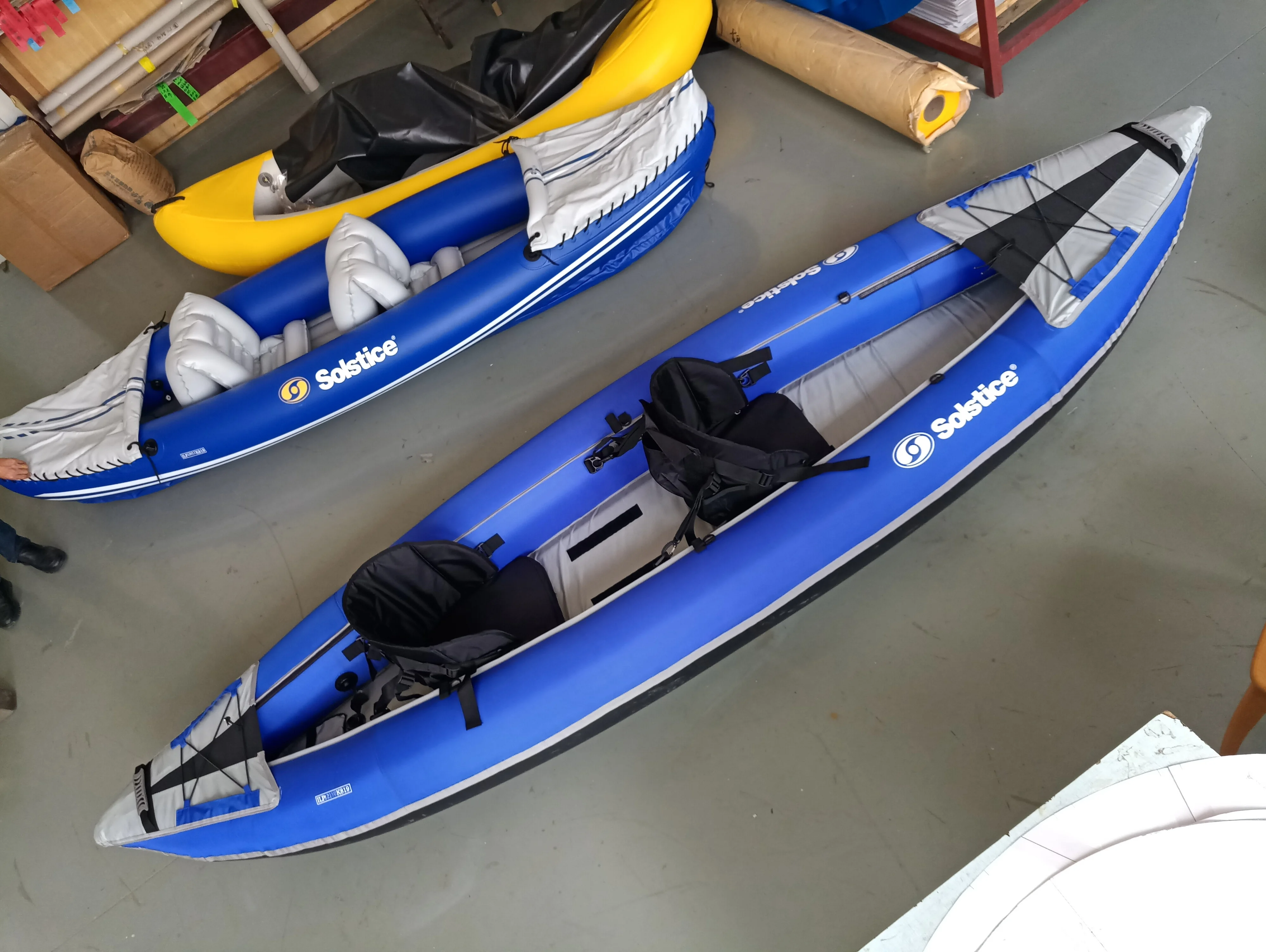 

2-Person Blue PVC Inflatable Kayak, Durable Sea Fishing Boat with Quality Assurance