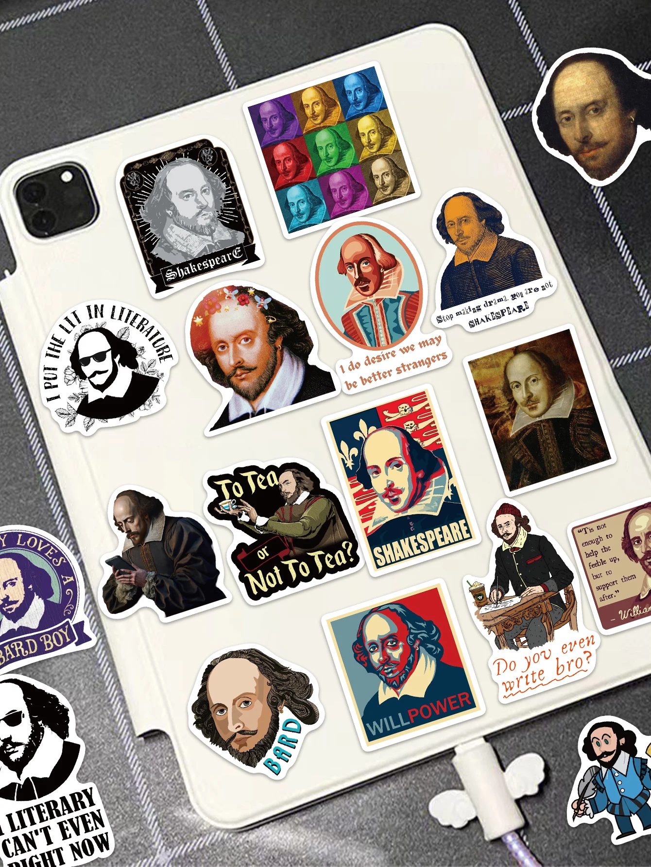 50PCS Retro Celebrity William shakesy Sticker Graffiti fai da te Snowboard Laptop bagagli auto frigo adesivo impermeabile