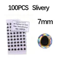 100pcs Slivery 7mm