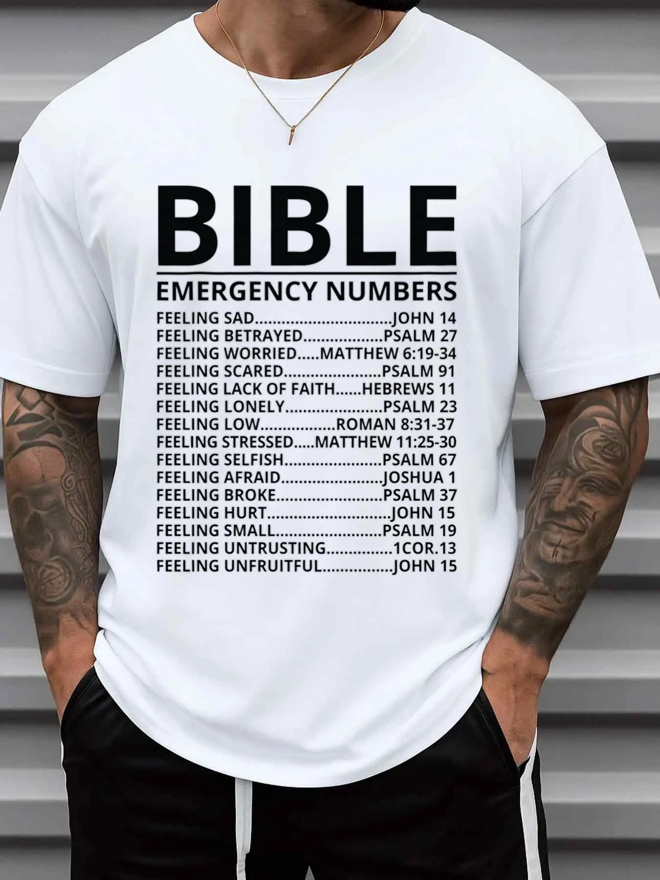 Men's Fun Bible Emergency Phone Jesus T-Shirt - Pure 180g Faith Apparel with Emergency Phone Pattern, Casual Short Sleeve Round Neck Shirt, Suitable for Church, Gifts, and Everyday Wear