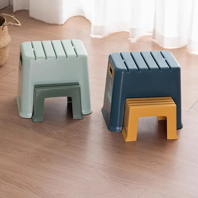 

Baby Chair Ladder Folding Portable Plastics Ladders Wide Small Kitchen Furniture Decorative Stairs Tabouret Household Stool LT