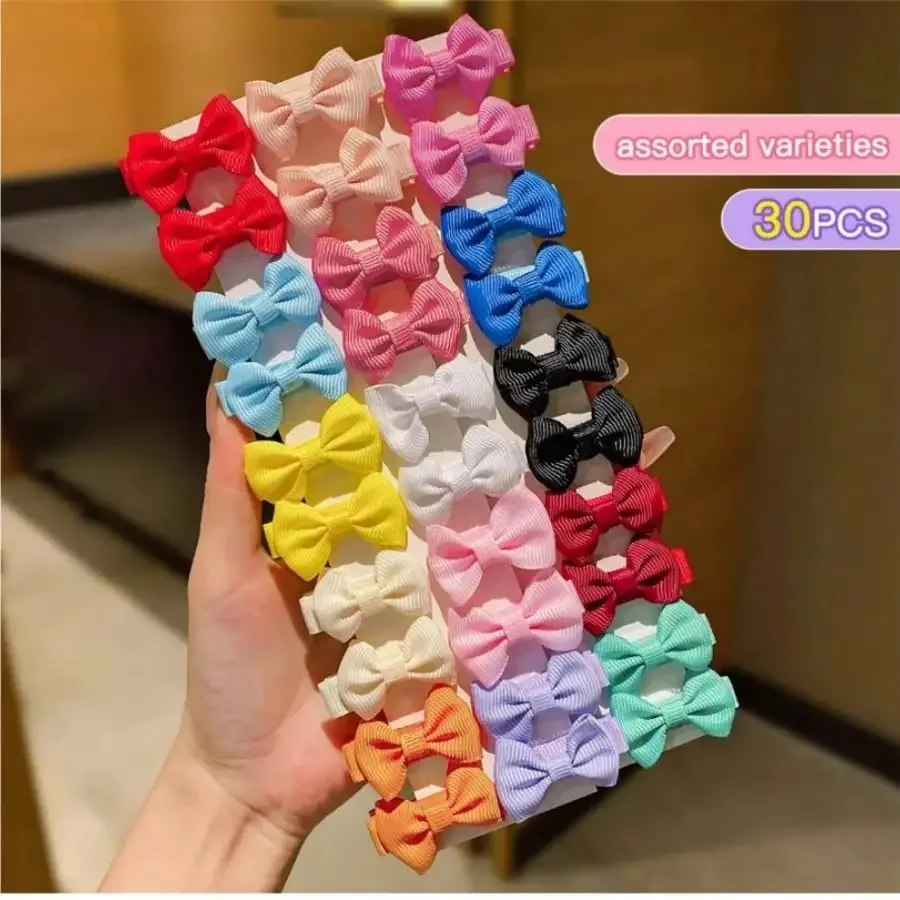 30PC Women's Cute Bowknot Hair Clips - Elegant Claw Barrettes Daily/Gift School Winter Outfit Accessories  Casual    Synthetic Fiber    Bow    Four Seasons