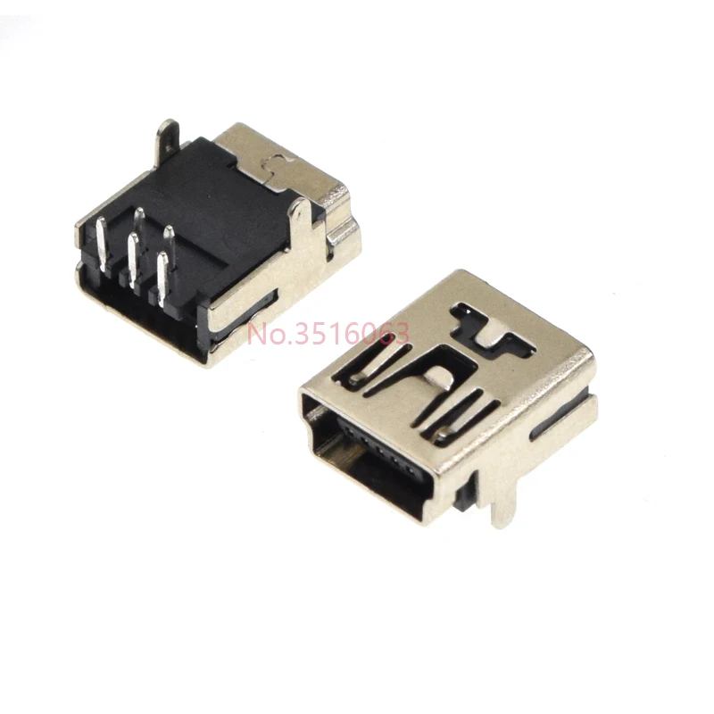 10PCS Mini USB SMD 5 Pin 8Pin 10Pin Female Mini B Socket Connector Plug Straight DIP Right Angle Jack Connector Plug-in 5P/8P