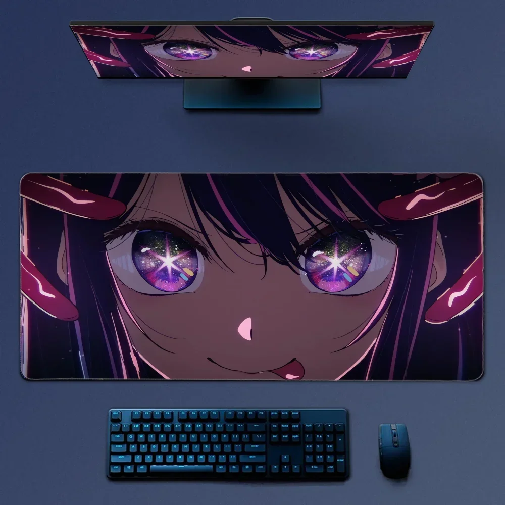 Ai Hoshino Anime Mousepad Large Gaming Mouse Pad LockEdge Thickened Computer Keyboard Table Desk Mat