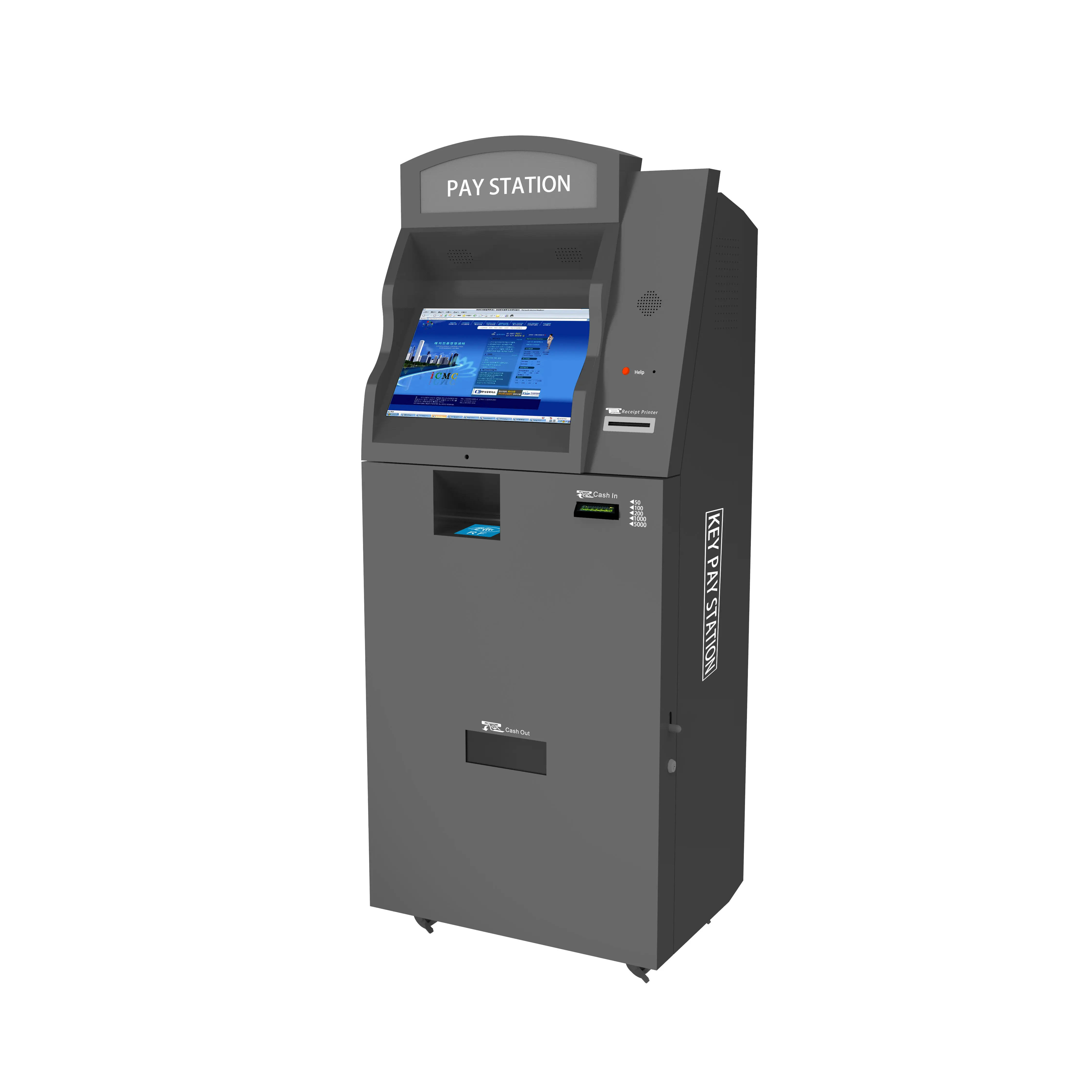 Auto Payment Station All in One Machine With bar Code Scanner and Ticket Scanner and QR Pay