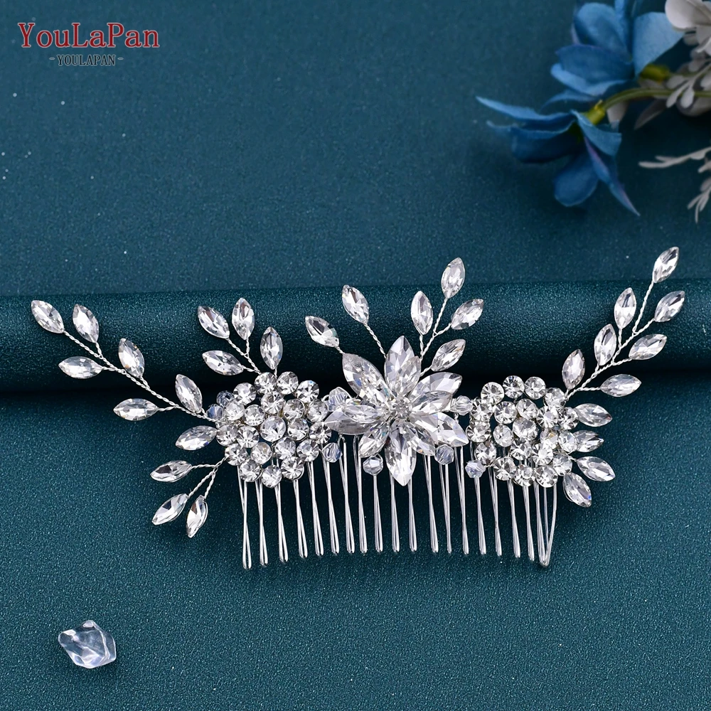 

YouLaPan Rhinestone Wedding Combs Handmade Bridal Hairpin Woman Hair Ornaments Accessories Bride Tiara Bridesmaid Headdress HP77