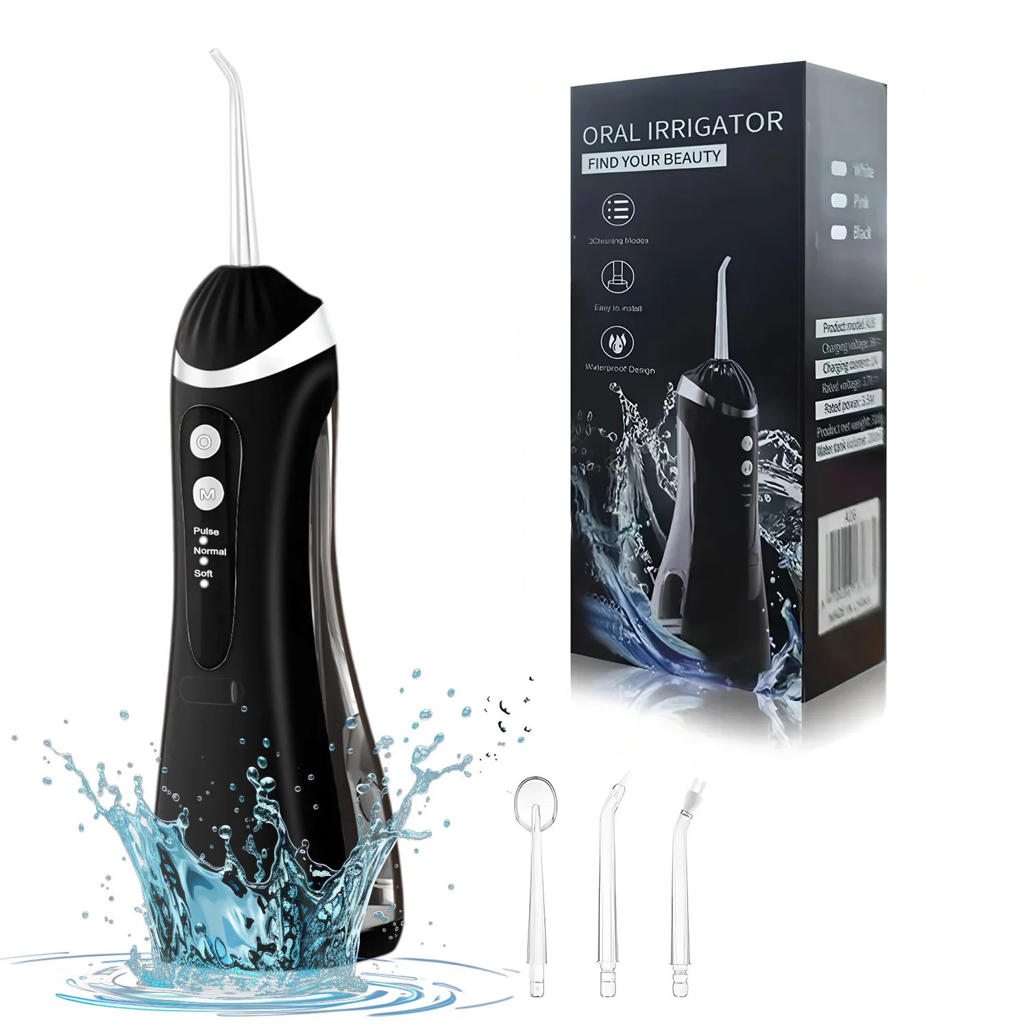 

USB charge Ora Water Flossers Oral Irrigator Rechargeable Portable Dental 3 Modes Water Tank for Teeth Waterproof Teeth Cleaner