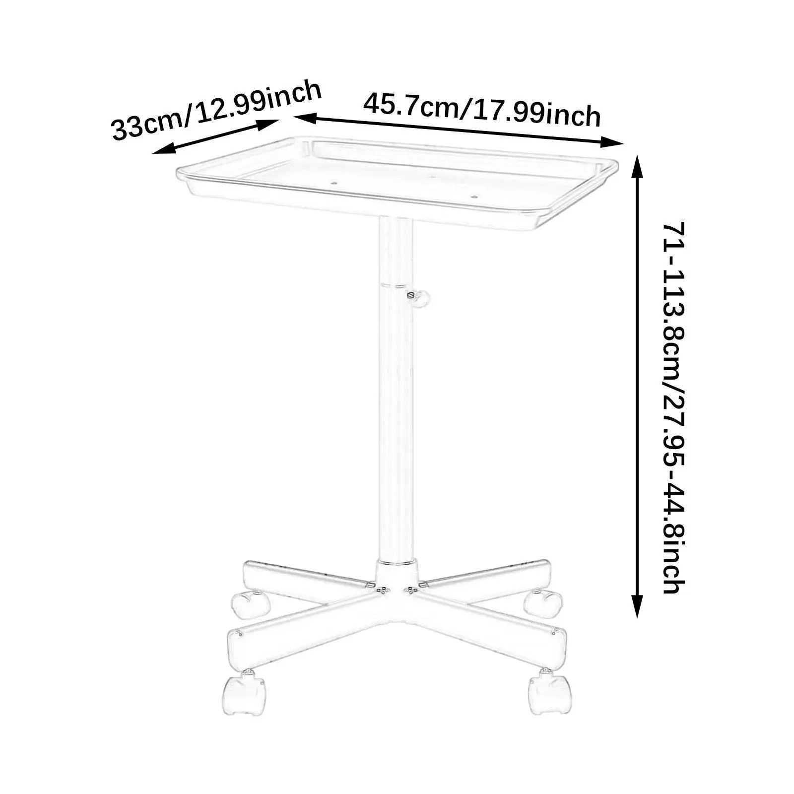 Salon Rolling Tray Cart, Barber Trolley, Multifunctional Storage Utility Cart, Hairdresser Cart, Salon Tray on Wheels for SPA