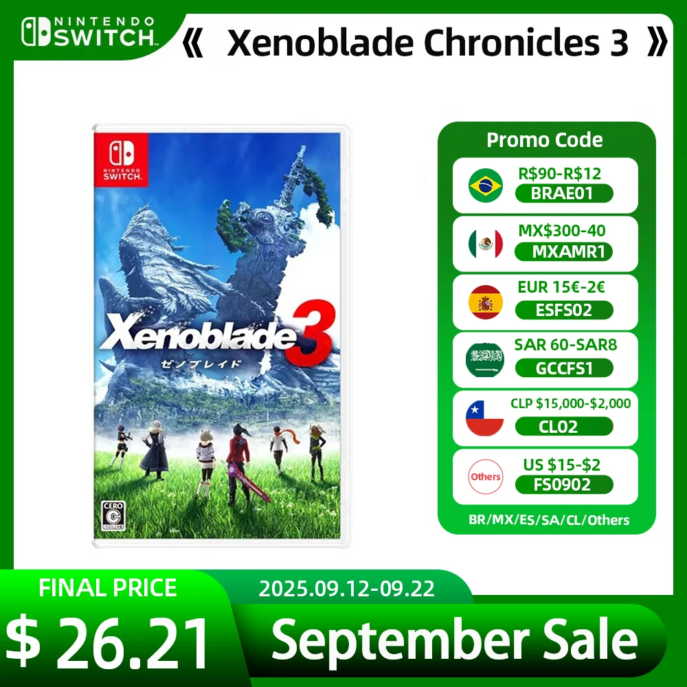 عروض ألعاب نينتندو سويتش - خرطوشة Xenoblade Chronicles 3-Games بطاقة مادية لعب الأدوار تدعم سطح الطاولة التلفزيونية المحمولة