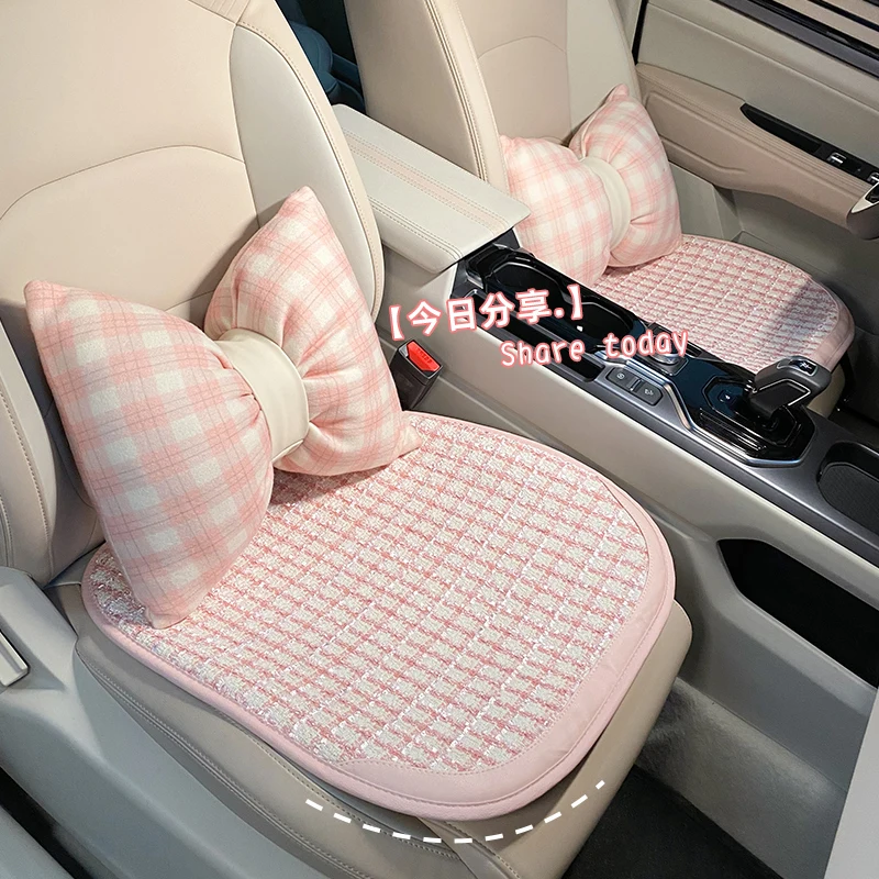 2023 Arrival Creative Fashion Simple Cotton Flax Four Seasons Universal Protective Car Seat Cushion Cover