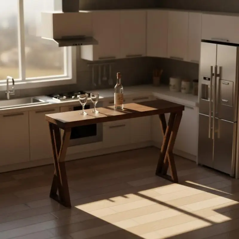 

1Pcs 1:12 Scale Dollhouse Black Walnut Bar Table Bar Counter Scene Model Furniture Playing House Miniature Table Accessories