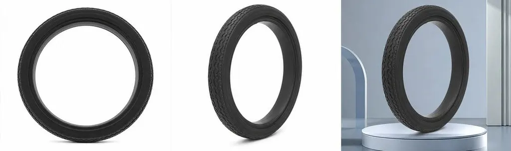 Baby Stroller Accessories Replacement Stroller Wheel Covers Tire Silent Rubber Front Back Flexible Anti- Trolley