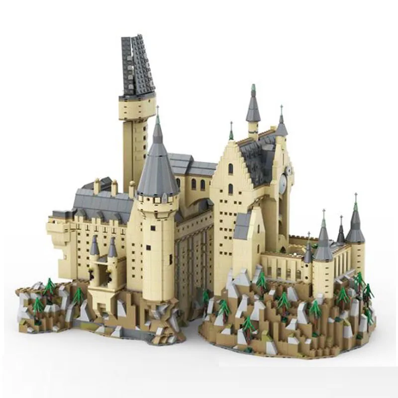 MOC-30884 Model Magic Movie Castle centra compatible 71043 Central courtyard Fountain square Assembly Building Blocks brick Toys