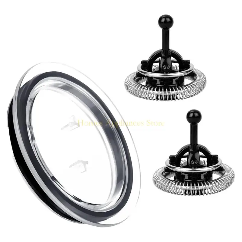 

D0AB Milk Frother Replacement Accessories Set 2 Whisks And Lid Electric Frothing Tool