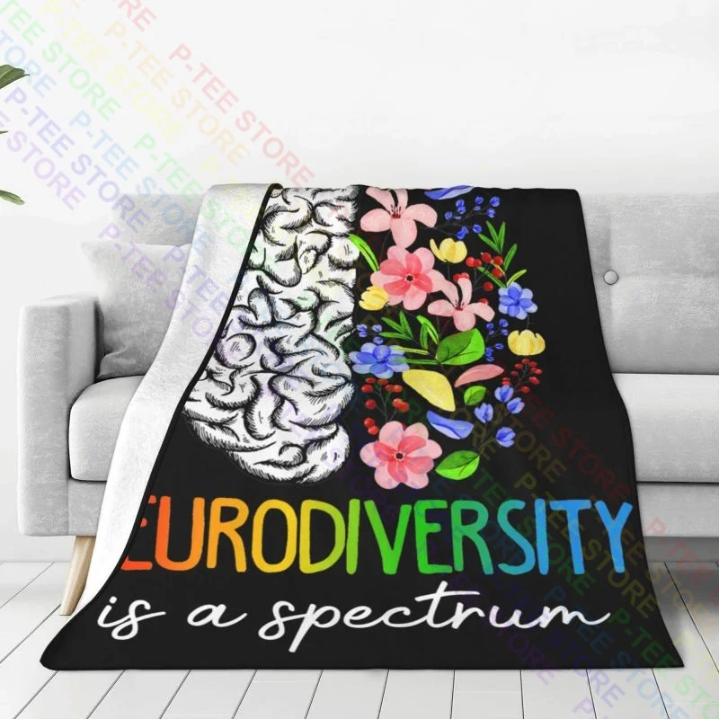 Neurodiversity Celebrate The Spectrum Autism Awareness Blanket Sheet All Season Bedding Travel