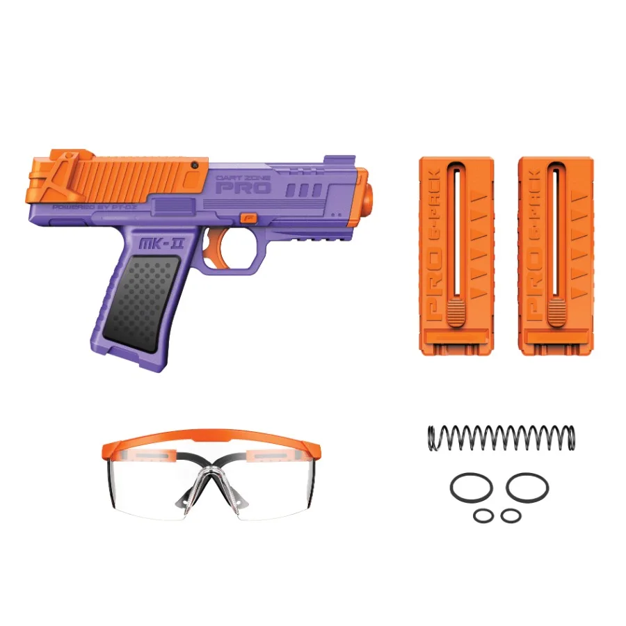 

Pro-Series MK-2 Foam Blaster for Adults Teens - Soft Bullet Blaster Ages 14+ with 12 Nitroshot+ Half Length Darts and 2 Speed l