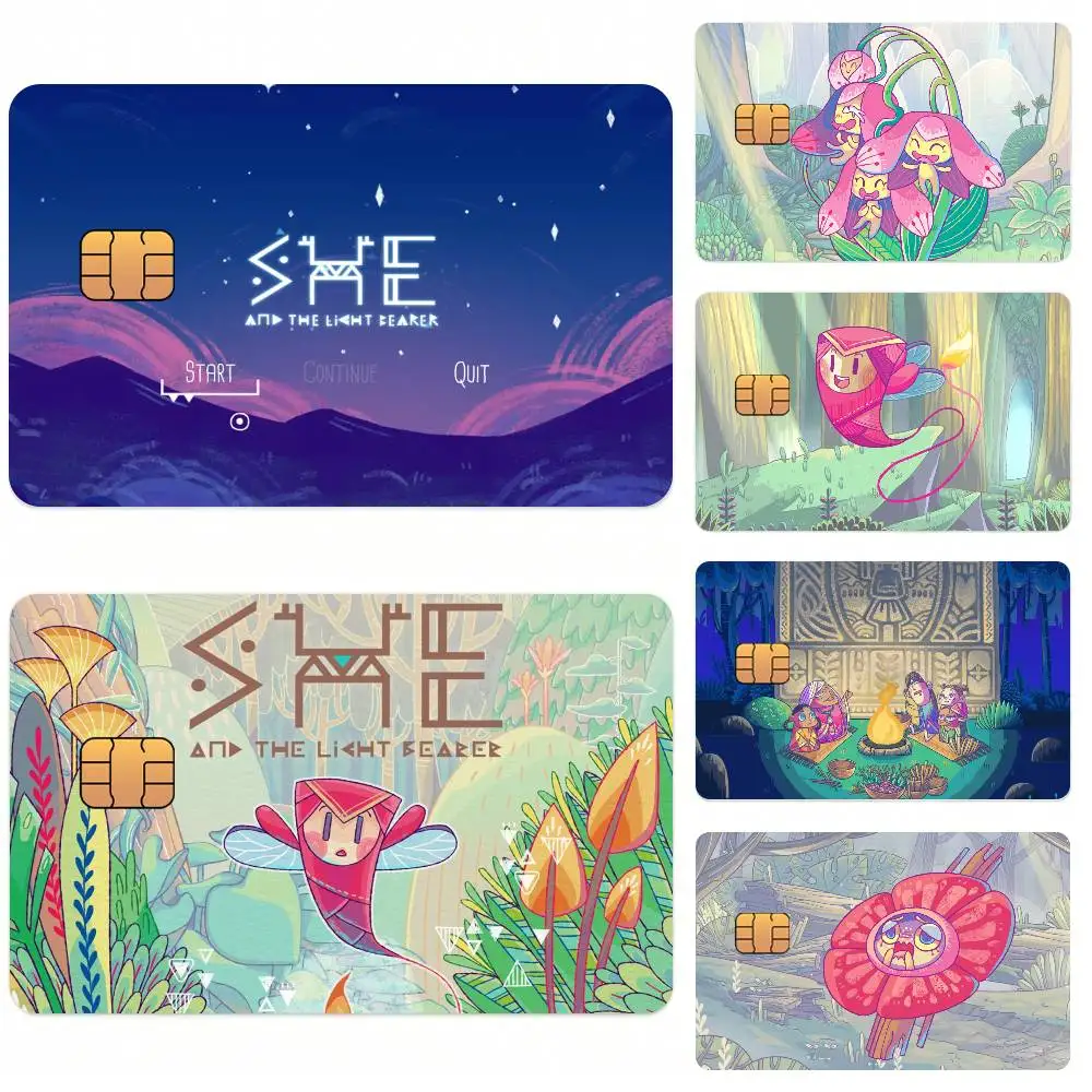 Game She and The Light Bearer Card Stickers for Bank Access Protective Waterproof Film Cover Sticker Surprise Gift