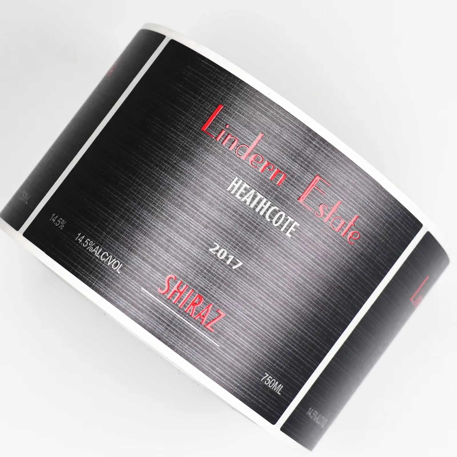 Custom Red Wine Labels｜Hot Foil Stamping｜Embossed Premium Paper