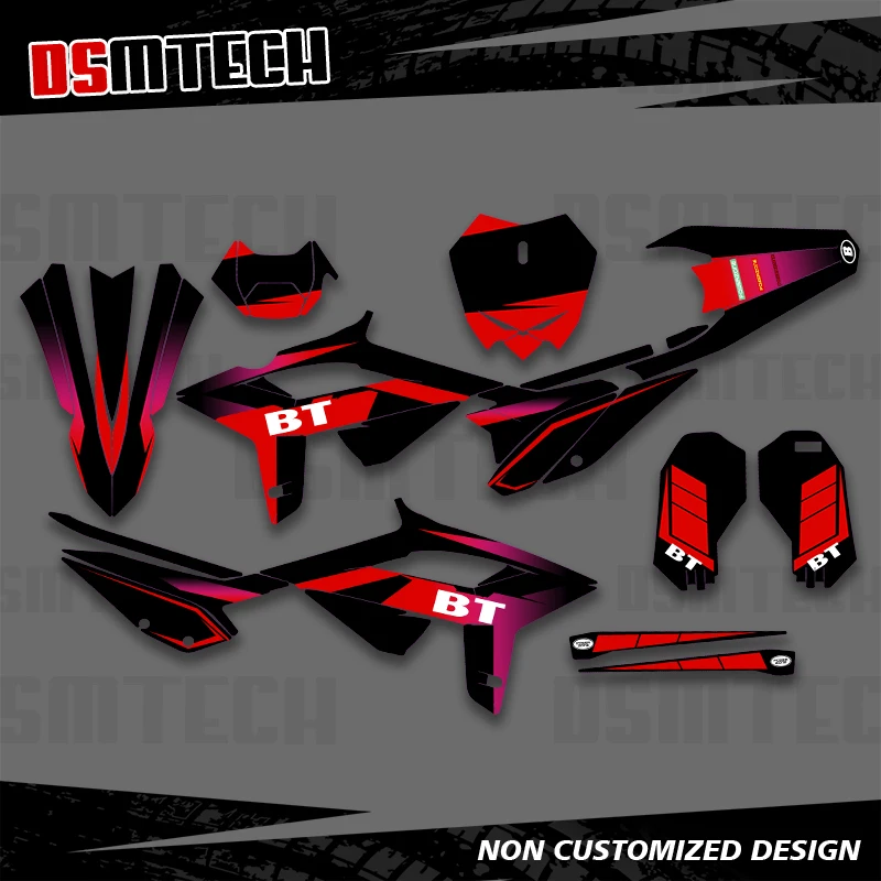 

DSMTECH For Beta RR 2020 2021 2022 125 200 250 300 350 390 430 Graphics Decals Stickers Motorcycle Background Custom Number 004
