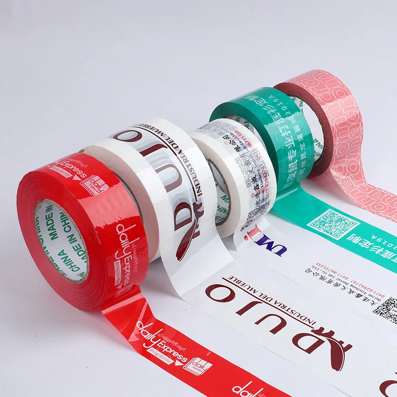 10 pieces（custom）Customized Logo Printing BOPP Adhesive Tape Single Sided Hot Melt Activated Pressure Sensitive Carton