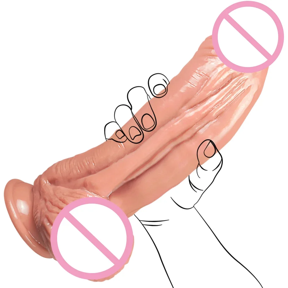 Huge Thick Dildo Realistic Silicone Strong Suction Cup for Hands-Free Anal Play G-spot Giant Dildo Anal Sex Toys for Women Men