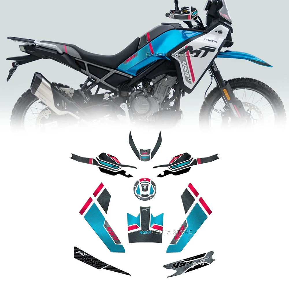 

for CF MOTO 450 MT 2024 Motorcycle Accessories 3d Epoxy Fuel Tank Sticker Waterproof Sticker Newly Launched Sticker Set