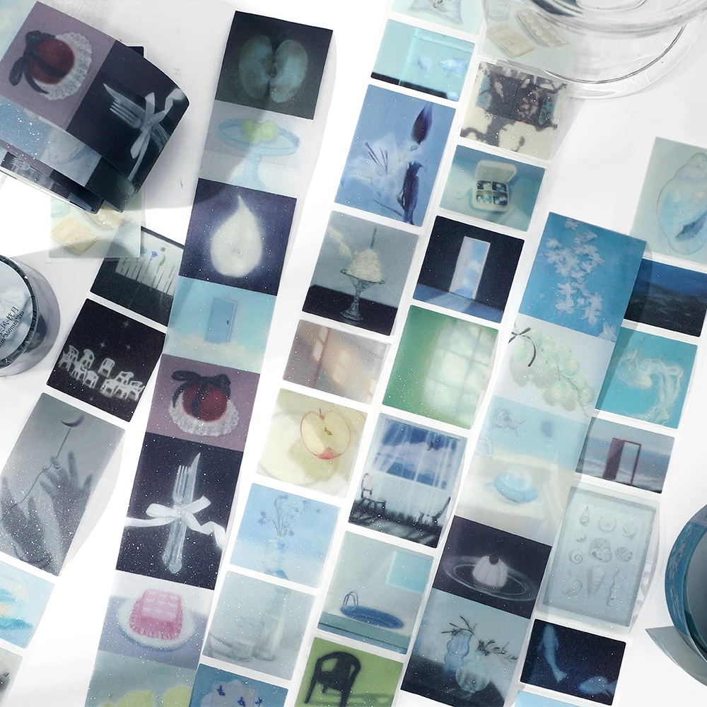 2 м/рулон, красивые пейзажи, ПЭТ-лента, бумажный журнал, декоративная клейкая маскирующая лента, скрапбукинг, коллаж, дневник, канцелярские наклейки