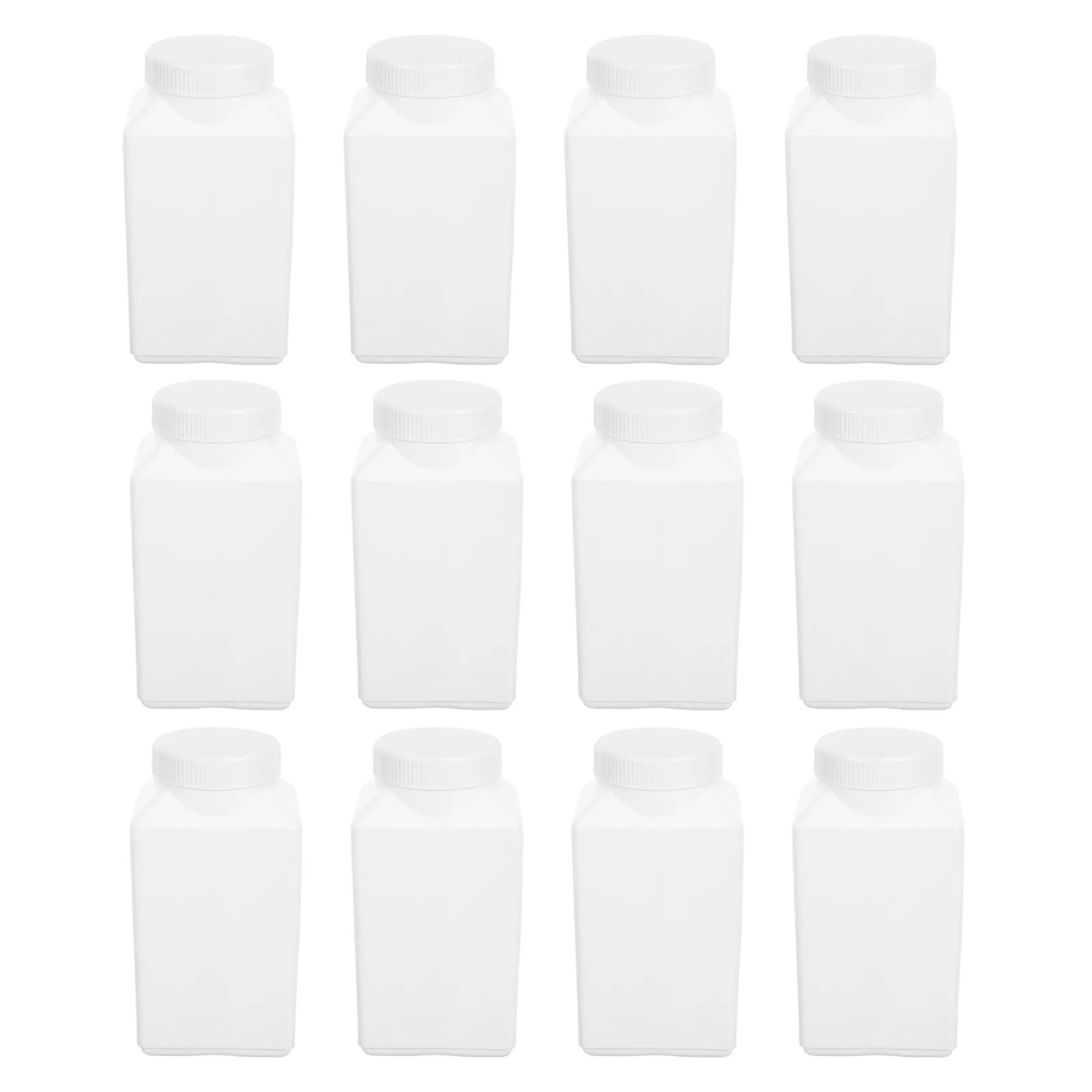 12 Pcs Laboratory Square Bottle 1000ml Reagent Chemical Storage Container Empty Hdpe