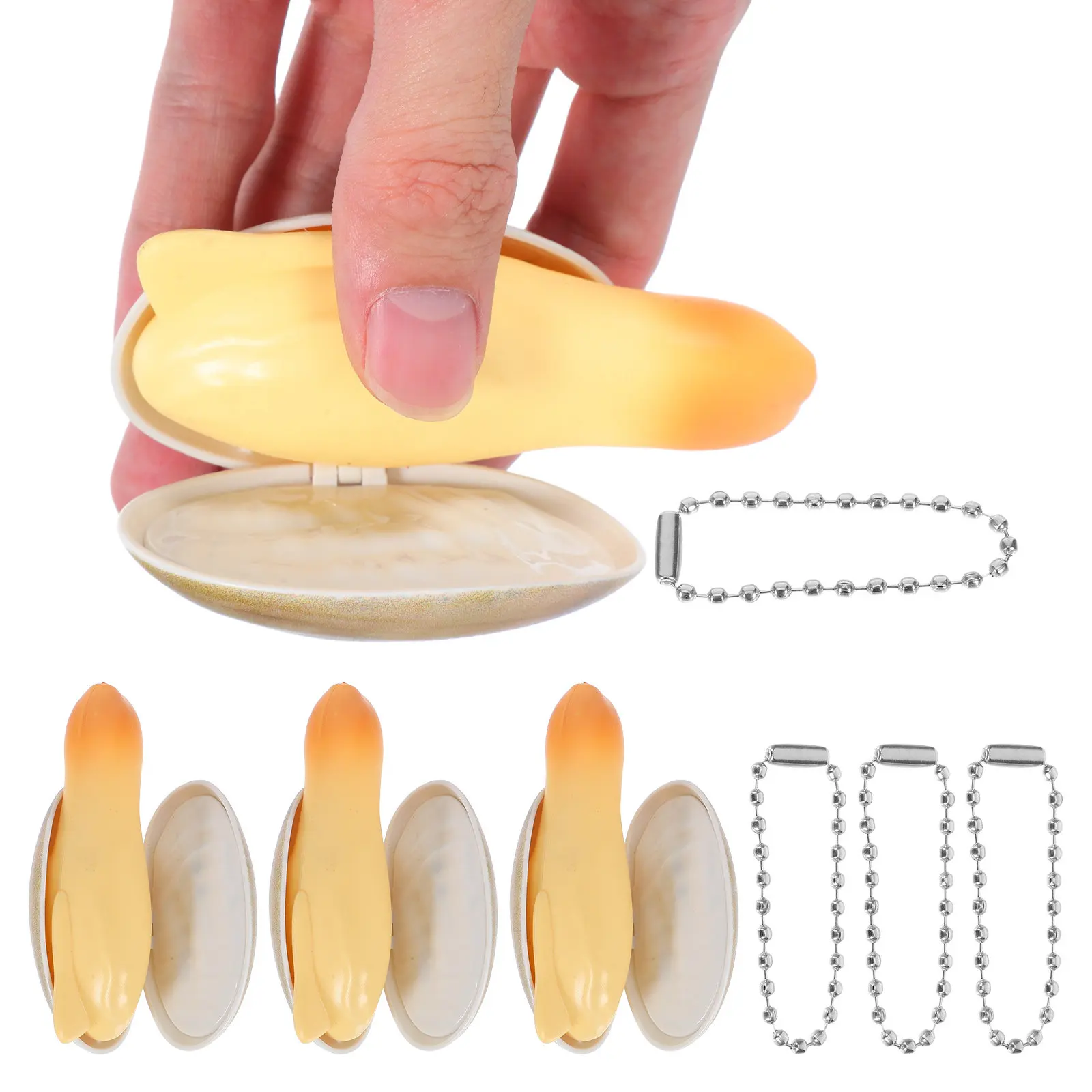 4Pcs Press-Type Water Shooter Realistic Abalone Shell Shape Outdoor Pool Spray Game Summer Beach Kids Prank Water Squirter