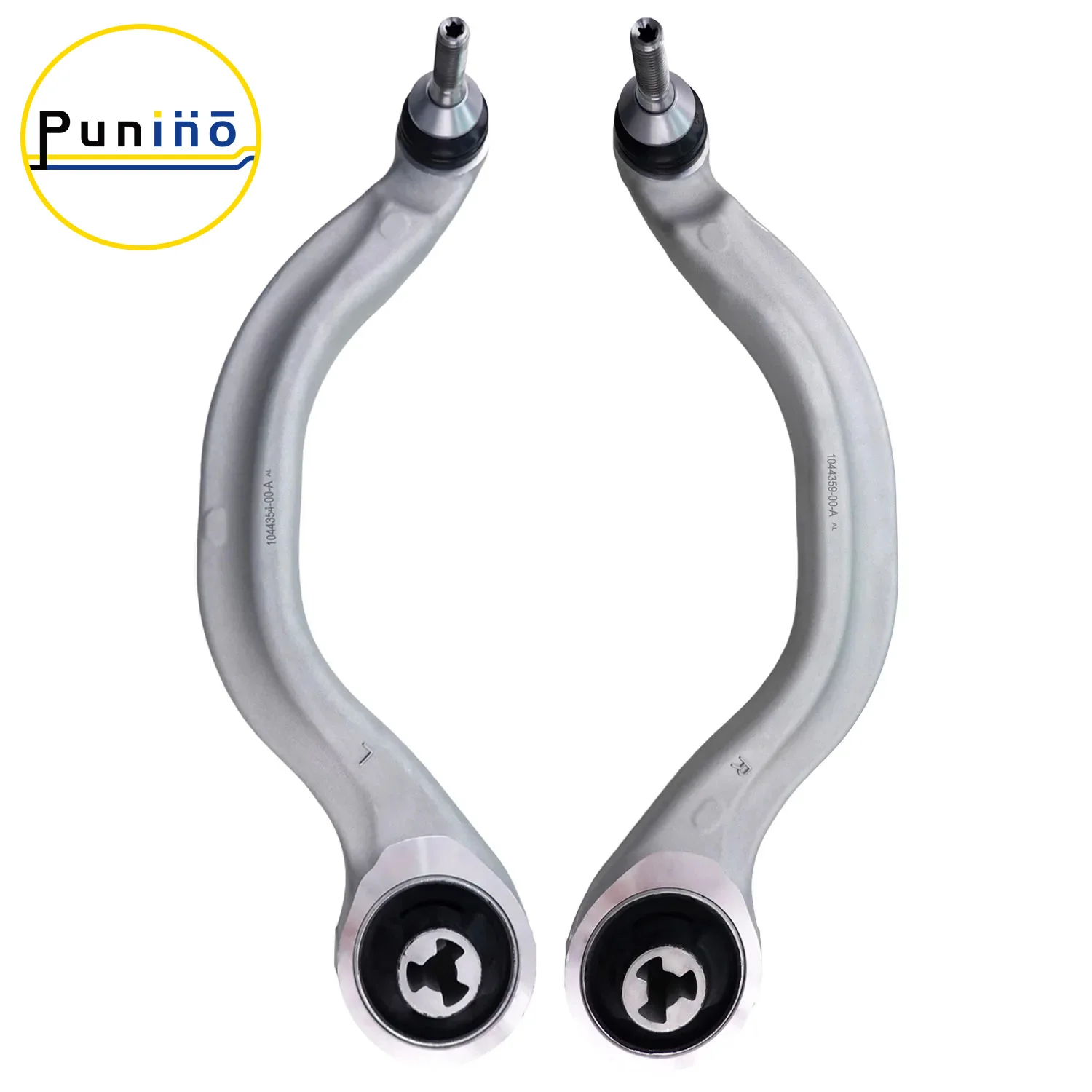 Punino 4pcs Front Lower Control Arm with Ball Joint Left & Right Suspension Set Kit for Tesla Model 3 2019 2020 2021 2022