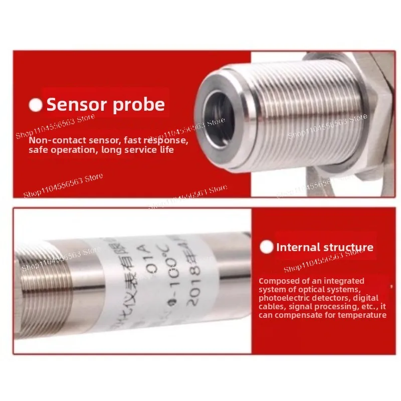 CK-DT-A Mini IR Temperature Sensor 68mm, -0-600°C High Accuracy with 4-20mA RS-485