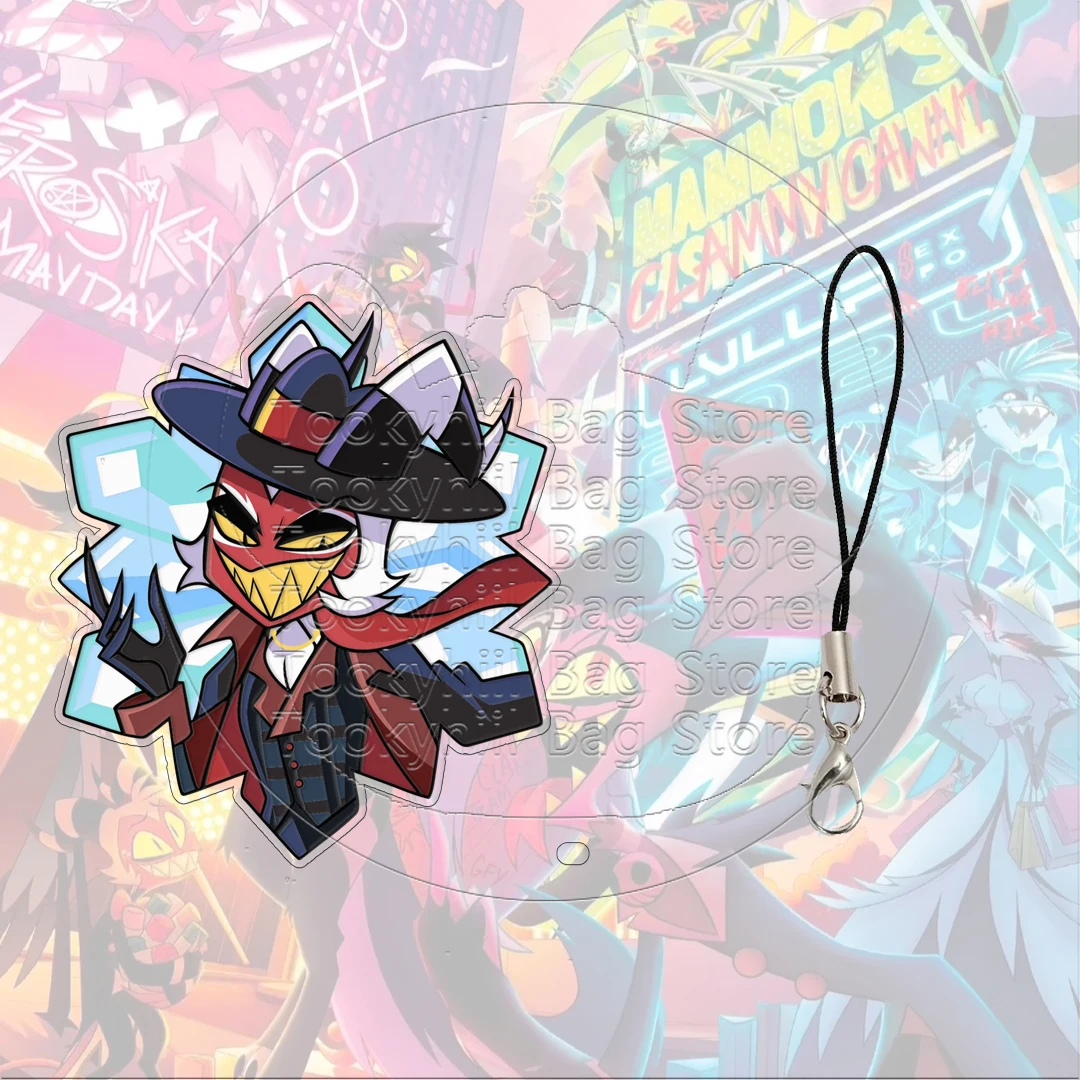 Helluva Boss Keychain Blitzo Moxxie Exquisite Keyring Millie Fizzarolli Creativity Decoration Acg Pendant Cartoon Birthday Gift view 3
