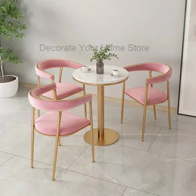 

Metal Modern Dinner Chair Luxury Leather Elegant Classic Chair Individual Clean Lounge De La Sala Cafe FurnitureLSL200YH