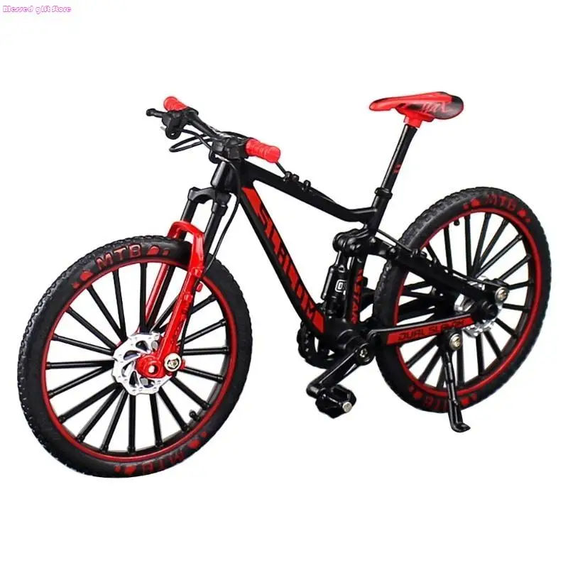 D0JC Unique Finger Bike Toy 1:10 Scale Miniature Mountain Bike Model Desk Decoration