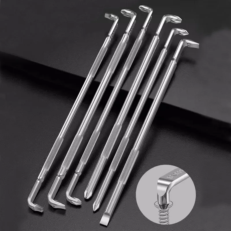 BROPPE L/Z Shaped Allen Wrench Drill Bits Double Head Magnetic Screwdriver Bit S2 Steel Phillips Slotted Torx Hex Bit Set