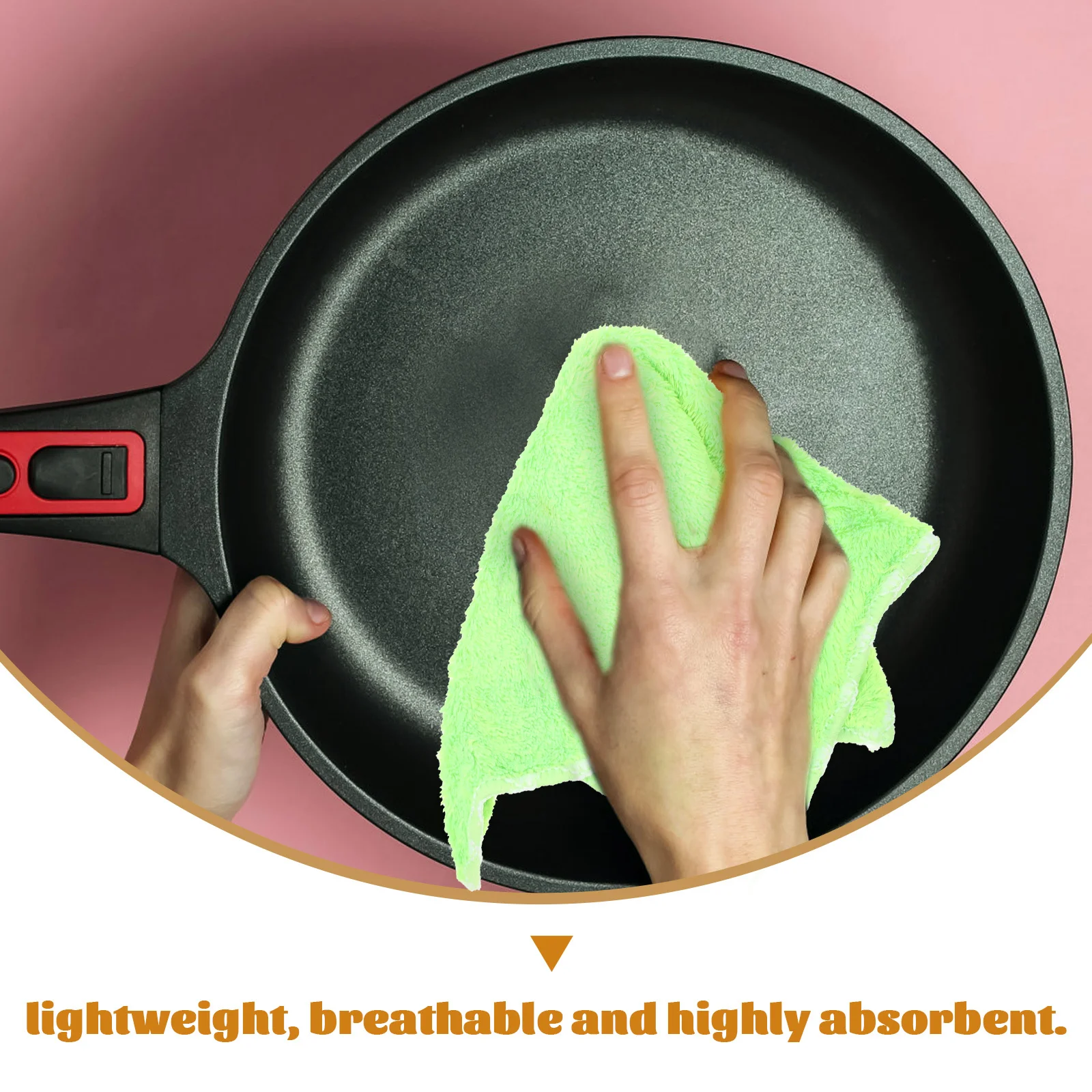 

9Pcs Coral Fleece Kitchen Towels Soft Absorbent Quick Drying Reusable Dishcloths Cleaning Wiping Duster Towels Multi-Use Kitchen