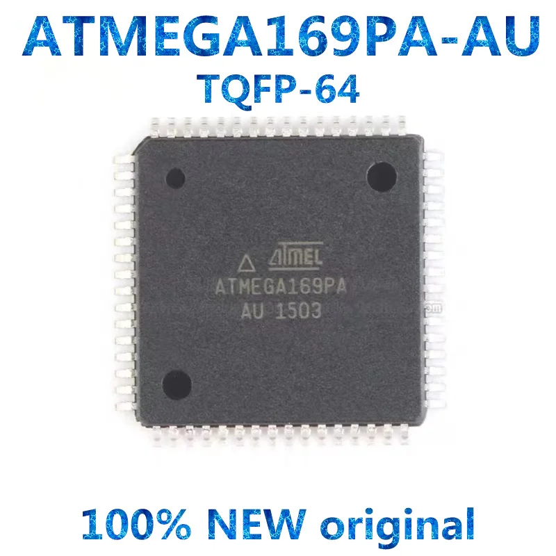 

ATMEGA169PA-AU 8-bit Microcontroller, AVR, 100% New, TQFP-64