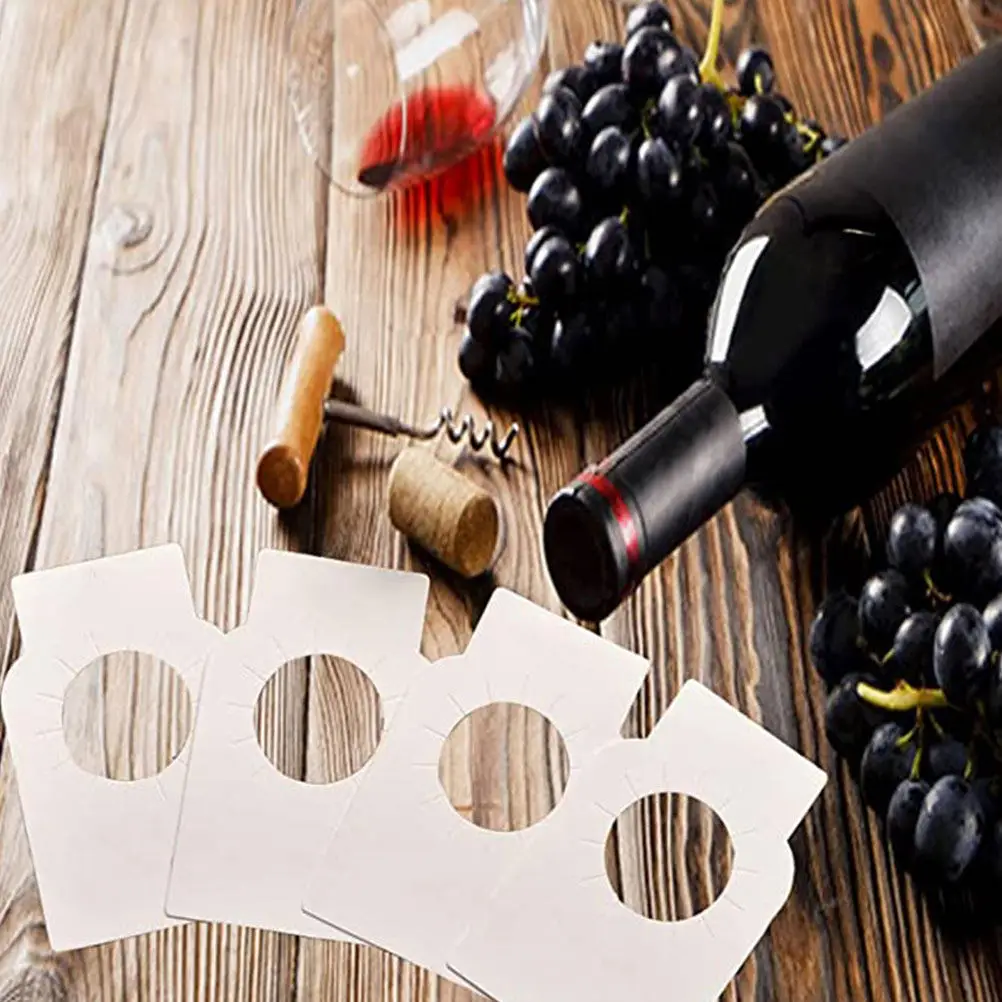 200Pcs Double Side Blank Wine Bottle Tags Reusable PVC Wine Labels Hanging Bottle Labels for Cellar Party DIY Decorative Tags