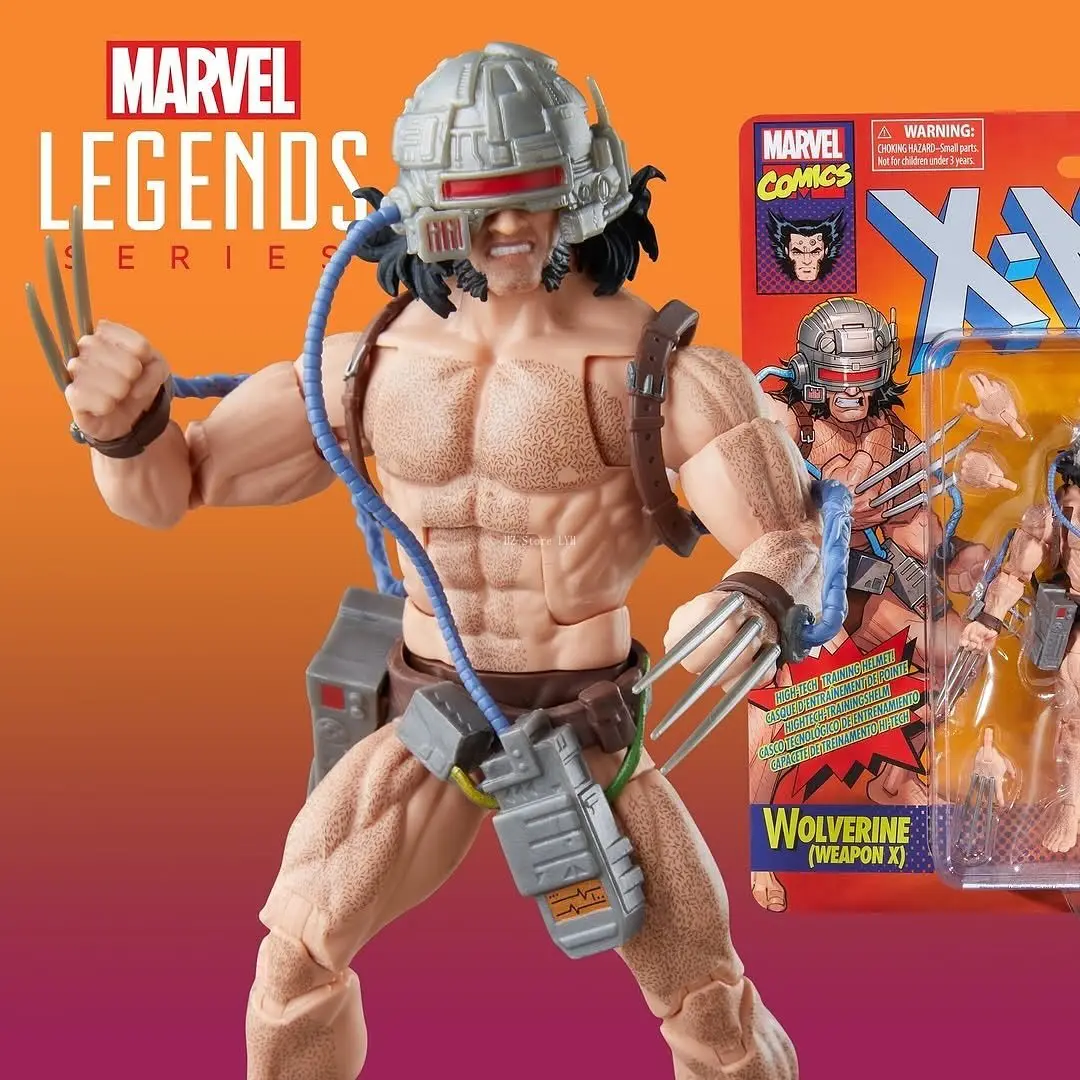 

Hasbro Marvel Legends Series Wolverine (Wea-pon X), Retro Cardback X-Men Collectible 6-Inch Scale Action Figure G0644
