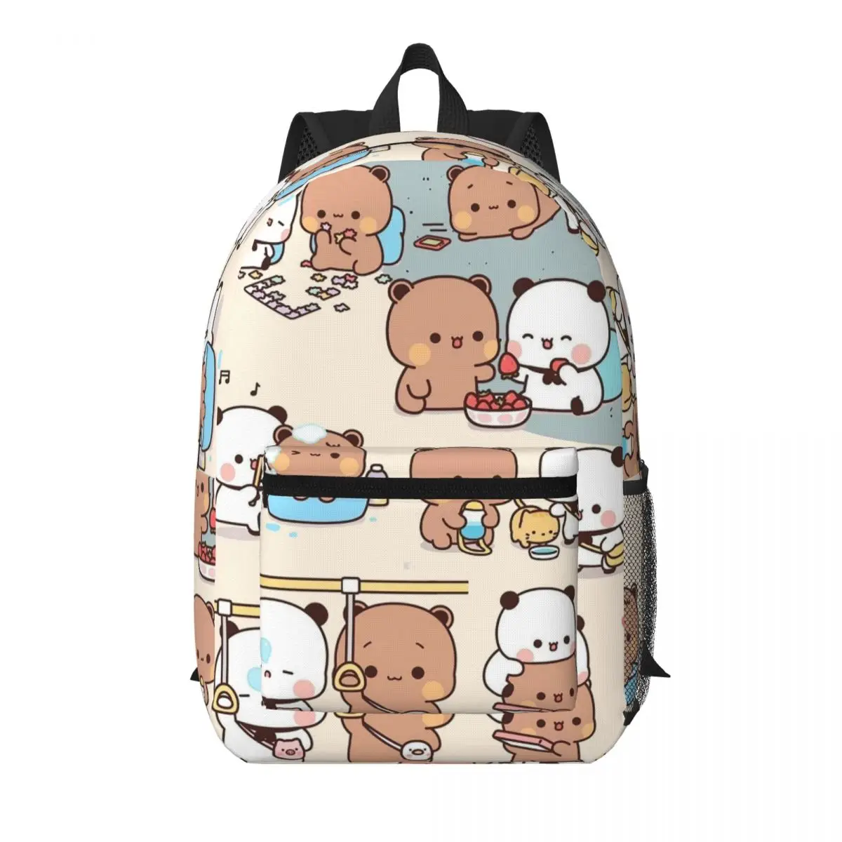 Bubu Dudu Panda Bears Cartoon Student Backpack School Bag Hiking Travel Daypack for Men Women Bookbag Shoulder Bags