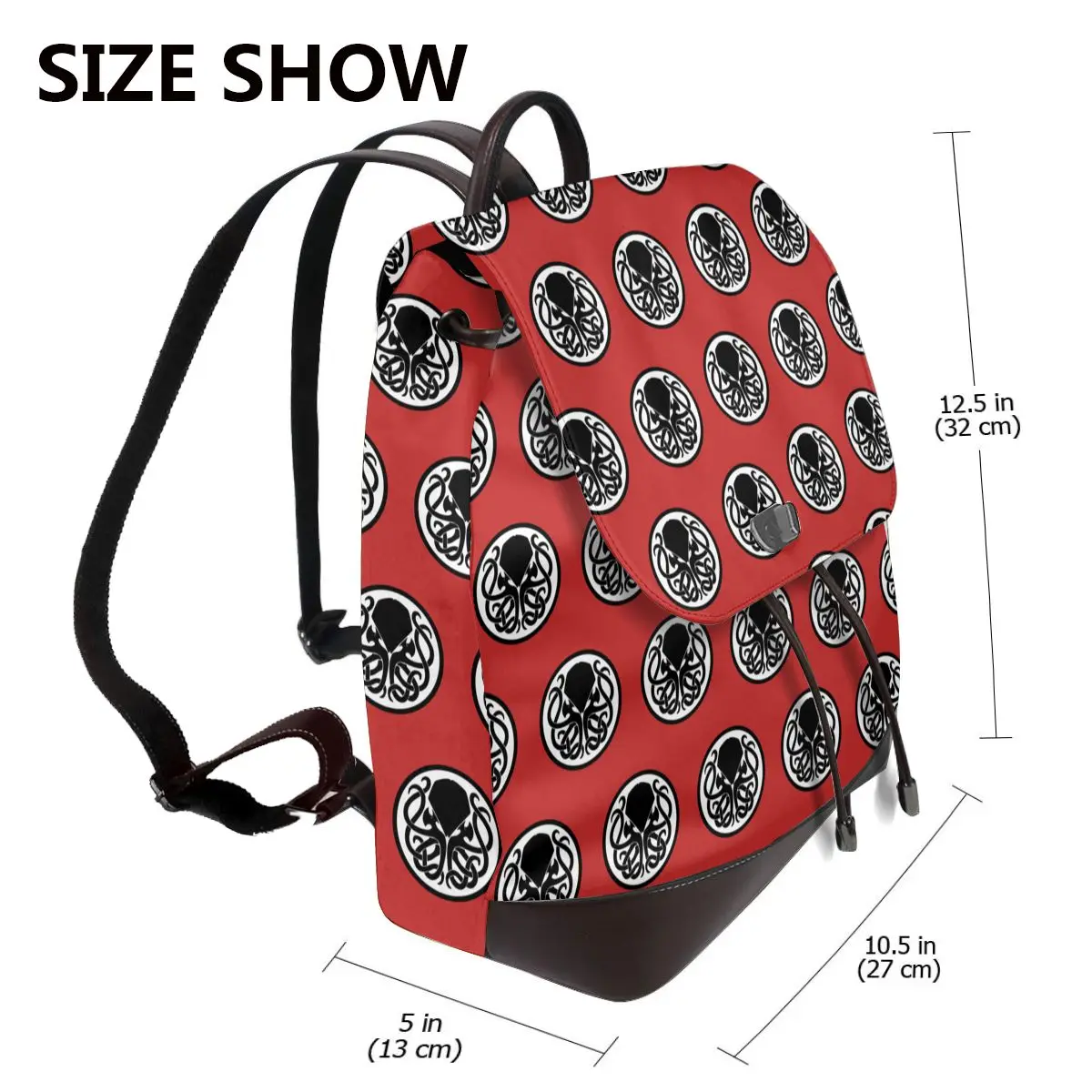 Cthulhu Monster Fantasy Ar Bookbag School Student Bags Hiking Travel Daypack for Women Fashion Derma Backpack