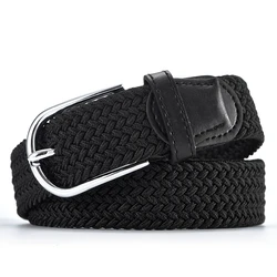 Canvas waistband men's belt students youth belt stretch stretch elastic woven casual Korean version of the belt hipster