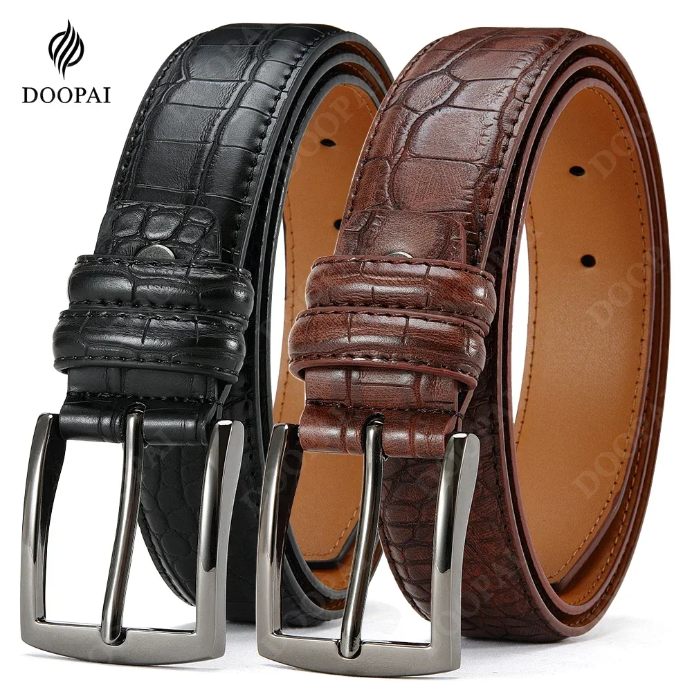 Famous Brand Business Belt Men Top Quality PU Luxury Leather Waist Strap Black Male Automatic Buckle Jeans Belts for Men