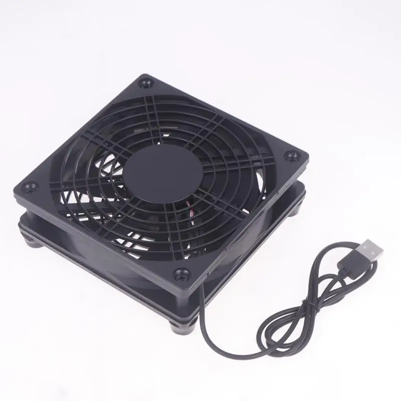 1 Piece DIY PC Cooler TV Box Wireless Silent Quiet DC 5V USB Power W/Screws Protective Net 120mm Router Cooling Fan