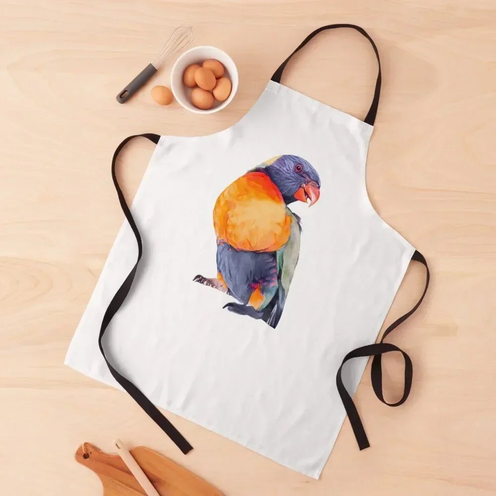 

Rainbow Lorikeet Apron Customizable Woman Kitchen For Women Kitchen accessories Utensils For Kitchen Apron