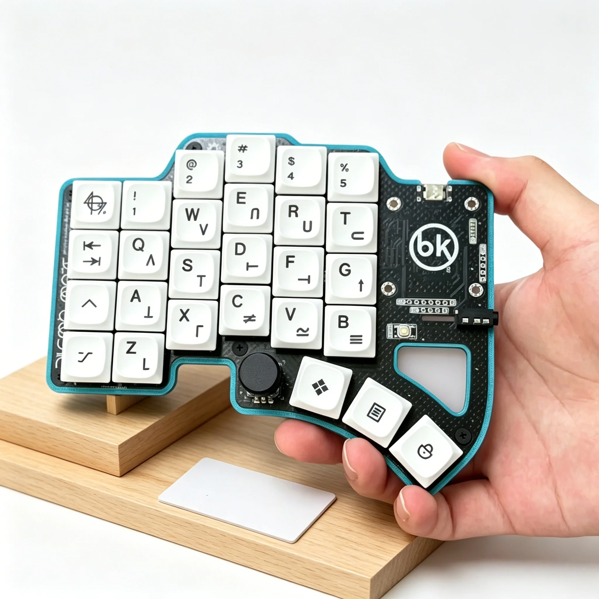 Custom Dilemma Max Split Mechanical Keyboard Kit, Wired RGB Hot-Swappable, with Knob & Touchpad, VIA Programmable, MX Switches