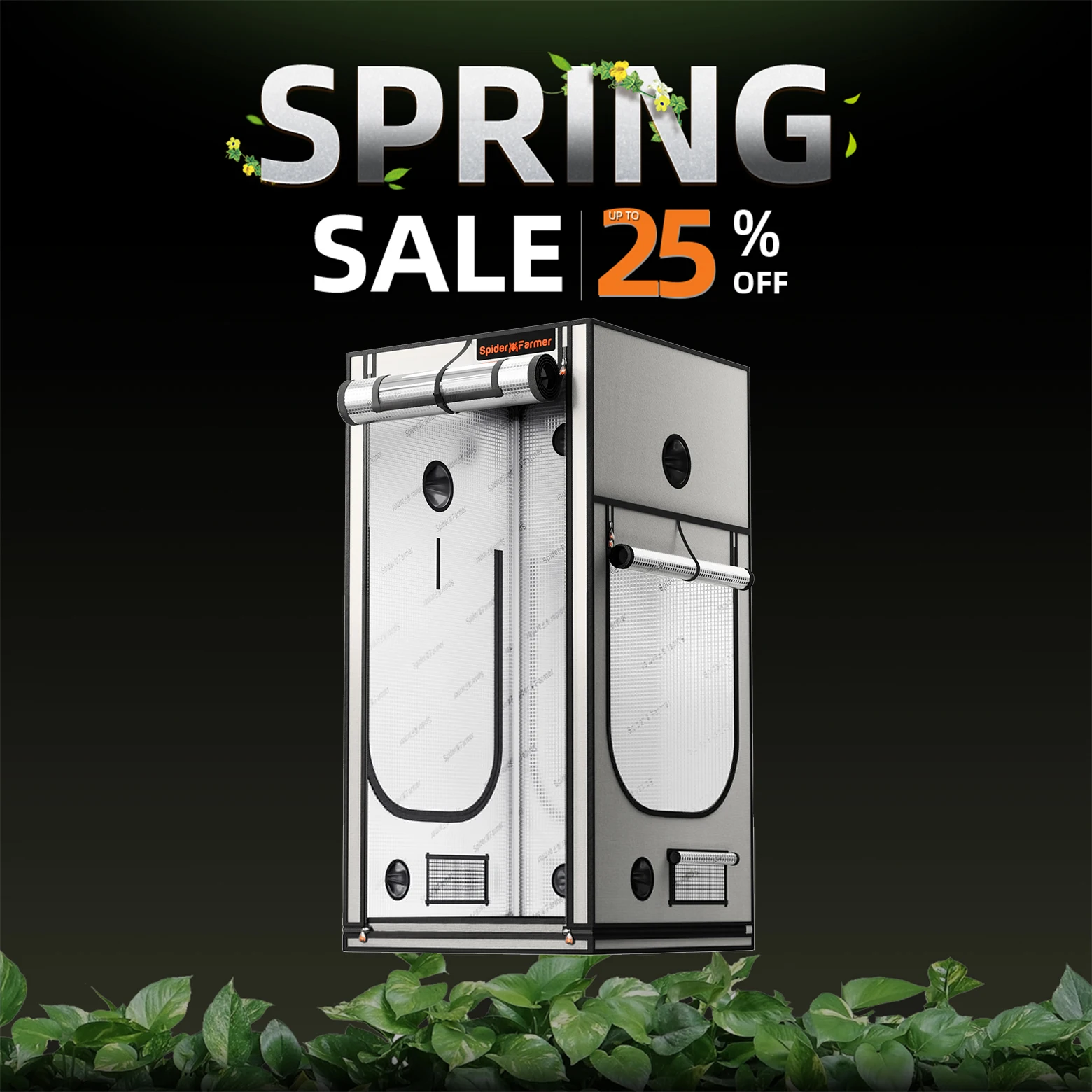 

Паук-фермер 90 см x 90 см x 180 см Pro белая палатка для выращивания в помещении 2000D ткань Оксфорд гидропоника коробка для выращивания растений